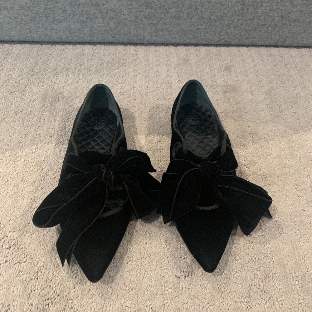 Tory Burch Clara Velvet Flats - 7.5